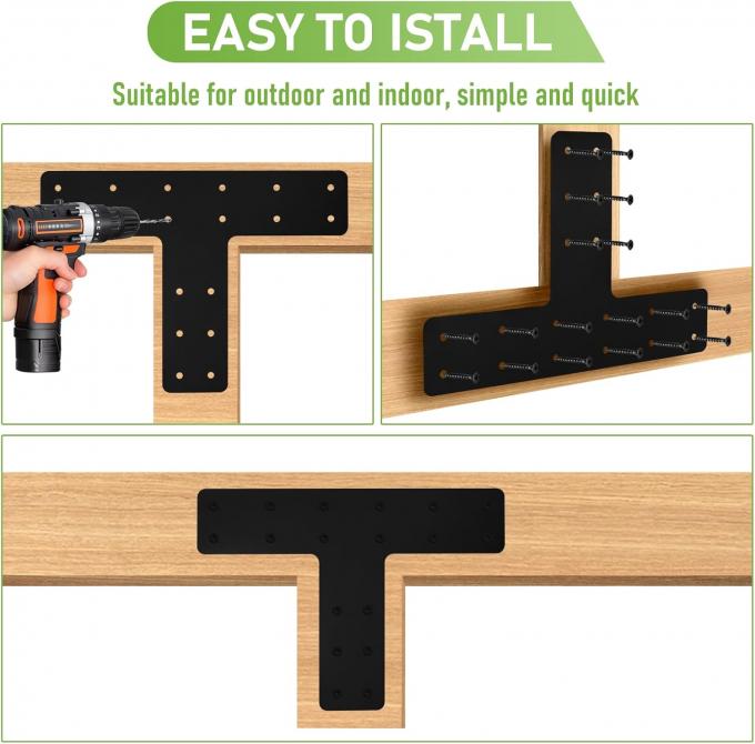 Parâmetros de ângulo direito revestidos em pó preto para reparação de cantos para móveis de casa 3