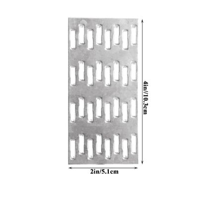 Placa de truss pronged Placas planas de reparação de correção Placa de gravata Bracket aço galvanizado 1Mm espessura Dentes de unhas Altura 8mm Para telhados Trusses Conectores de madeira de madeira