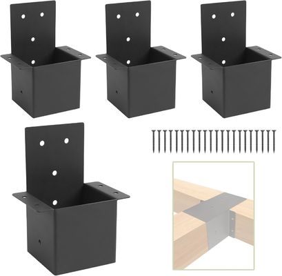 Parâmetros de pergola 4x4 Parâmetros de poste de barra de pergola Kit de gazebo Parâmetros de parede Mount Parâmetros de parede Kit para postes de madeira Pergola Post Conector ou barranco de deck