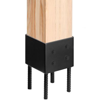 4x4 Post Base Holder Ground Spike Utilização para deck de concreto